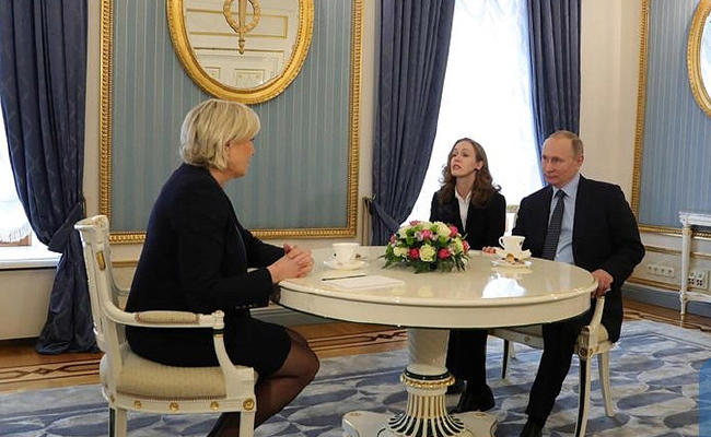 Putin Discusses Anti-Terrorism with France’s Le Pen 